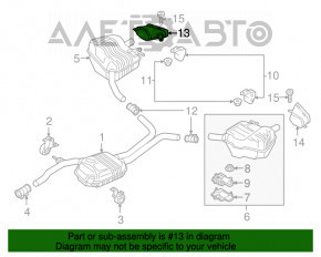 Capăt de evacuare dreapta Audi A6 C7 16-18 restilizat