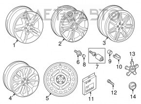 Roată de 19 inch, 8,5J ET:45 Audi A6 C7 12-18 tip 2, jantă