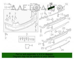 Prindere buza bara spate stanga Audi A6 C7 16-18 restilizat nou OEM original