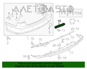 Крепление губы заднего бампера правое Audi A6 C7 16-18 рест