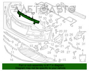 Absorbantul de bara fata Audi A6 C7 12-15 pre-restilizare