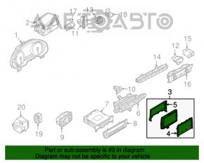 Monitor, display, navigație Audi A6 C7 16-18 restilizat 6.5 inch