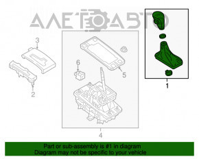 Maner cutie de viteze Audi A6 C7 16-18 restilizat maro