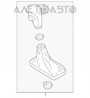 Ручка КПП Audi A6 C7 16-18 рест черная