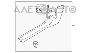 Накладка порога внутренняя передняя левая Audi A6 C7 12-18 черн