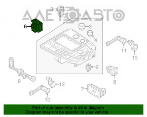 Butonul de parcare P pentru Audi A6 C7 12-18 s-a întunecat cromat