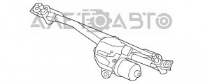 Trapezul de curățare a parbrizului cu motor pentru Audi A6 C7 12-18