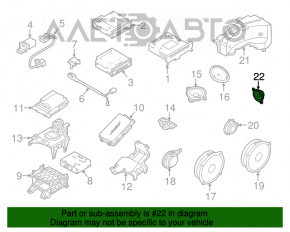 Динамик задней стойки правый Audi A6 C7 12-18 Bose