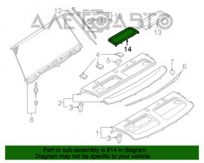 Панель задней полки левая Audi A6 C7 12-18 черн