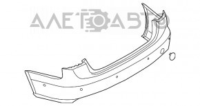 Bara spate goală Audi A6 C7 12-15 pre-restilizare cu senzori de parcare.