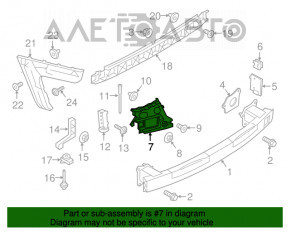 Suportul de prindere a barei spate sub stopul din stânga pentru Audi A6 C7 16-18 restilizat s-line.