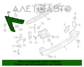 Suportul pentru bara spate dreapta exterior Audi A6 C7 16-18 restilizat.