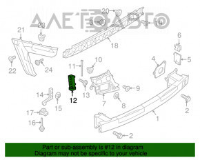 Suportul pentru bara spate stânga internă Audi A6 C7 16-18, nou, original OEM.