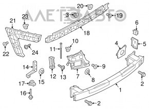 Suportul pentru bara spate dreapta interna Audi A6 C7 16-18, nou, original OEM