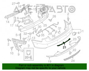 Кронштейн датчика открытия двери багажника ногой Audi A6 C7 12-18