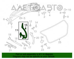 Петля крышки багажника левая Audi A6 C7 12-18