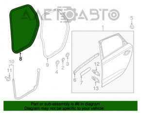 Уплотнитель дверного проема задний правый Audi A6 C7 12-18