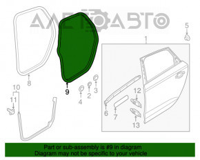 Уплотнитель двери задней левой Audi A6 C7 12-18