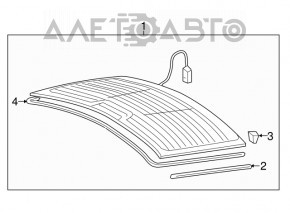 Geam spate Audi A6 C7 12-18