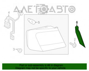 Capacul farului exterior stânga Audi A6 C7 12-15 pre-restilizare, nou, original OEM