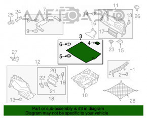 Capacitatea portbagajului Audi A6 C7 12-15 pre-restilizare