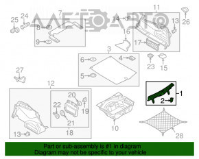 Capac portbagaj Audi A6 C7 12-18 negru, zgarieturi, ruptura la prindere