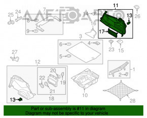 Capacul arcului drept Audi A6 C7 16-18 restilizat