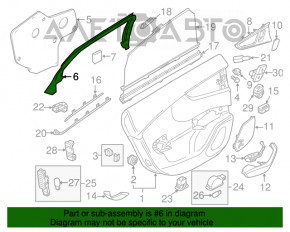 Capac usa interioara superioara spate stanga Audi A6 C7 12-18