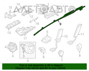 Perna de aerbag pentru cortina laterală stângă Audi A6 C7 12-18