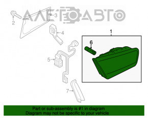 Lampa interioară pentru capacul portbagajului stânga Audi A6 C7 12-15 pre-restilizare.