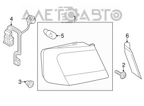 Lampa exterioară aripă stângă Audi A6 C7 16-18, restaurată, zgâriată.