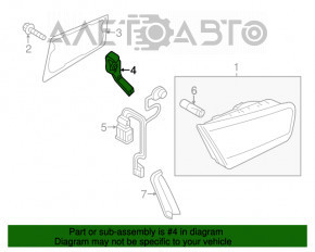 Suportul pentru farul interior dreapta Audi A6 C7 12-15 pre-restilizare