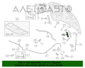 Capota cu balamale stânga Audi A6 C7 12-18 nou OEM original