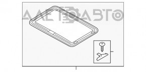 Perdeaua portbagajului Audi A6 C7 12-18 negru