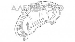 Panoul de instrumente Audi A6 C7 16-18 facelift fără vedere nocturnă și proiecție.