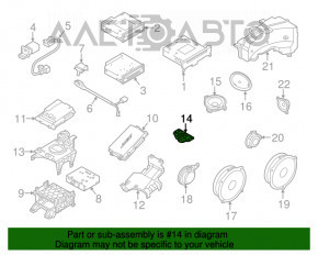 Difuzorul din panoul frontal stânga Audi A6 C7 12-18 Bang & Olufsen