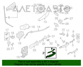 Mânerul ușii exterioare față stânga Audi A6 C7 12-18 keyless crom, zgârieturi