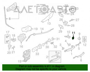 Maner exterior de blocare dreapta fata Audi A6 C7 12-18