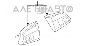 Butonul de control de pe volanul Audi A6 C7 12-15, fără încălzire, complet asamblat, cu tiptronic.