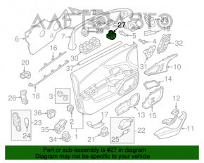 Controlul oglinzilor pentru Audi A6 C7 12-18 este defectă butonul.