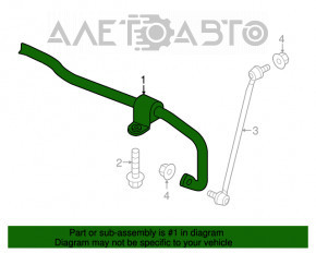 Stabilizatorul frontal VW Jetta 19-24 mm