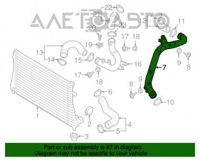 Патрубок воздушный левый средний VW Jetta 19- 2.0T