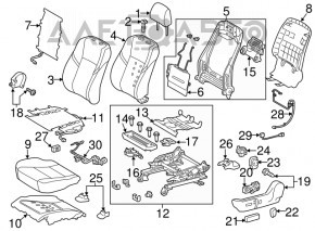 Capacul scaunului șoferului din față stânga Toyota Avalon 13-18