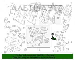 Capacul suportului scaunului șoferului din spate, stânga, Toyota Avalon 13-18.