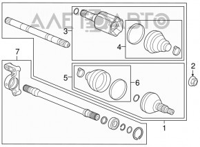 Ax cu roți față dreapta Chevrolet Malibu 19- 1.5T