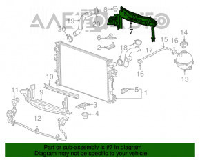 Deflectorul radiatorului frontal superior pentru Chevrolet Malibu 19- 1.5T