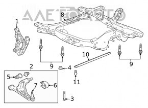 Bucșă de tăietor inferior dreapta față GMC Terrain 18-