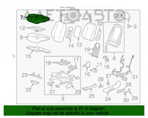 Scaunul șoferului GMC Terrain 18- fără airbag, electric, tapițerie neagră din pânză, funcțional