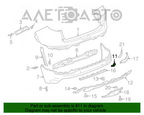 Capacul carligului de tractare al barei spate a GMC Terrain 18- structura