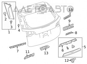 Capac usa portbagaj stanga GMC Terrain 18-